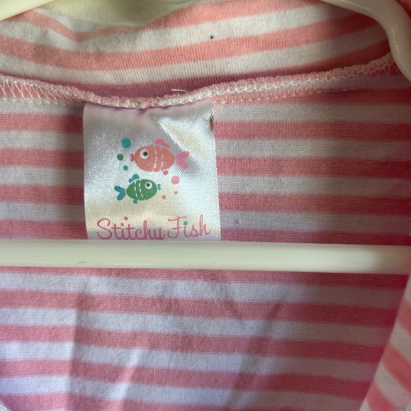 Stitchy Fish size 8 Long sleeve quarter zip top - Picture 3 of 4